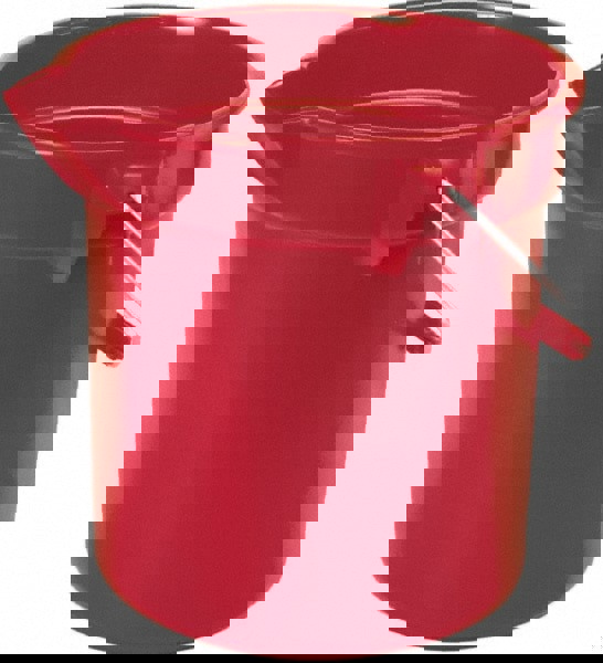 BRUTE Round Utility Pail, 10 qt, Plastic, Red, 10.5